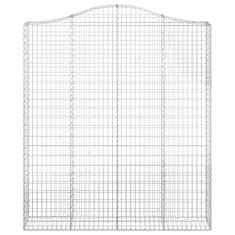 Vidaxl Obokane gabion košare 5 kosi 200x30x220/240 cm pocinkano železo