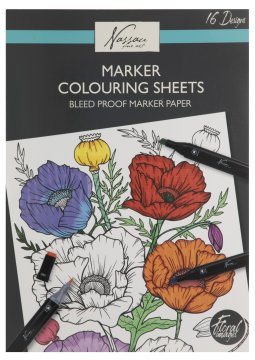 Pobarvanka Profesionalni cvetlični motivi 25x35 cm