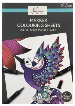 Pobarvanka Strokovni živalski motivi 25x35 cm