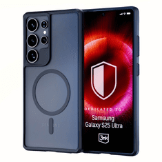 3MK Satin Armor Case silikonski ovitek za Samsung Galaxy S25 Ultra 5G - prozorno črn