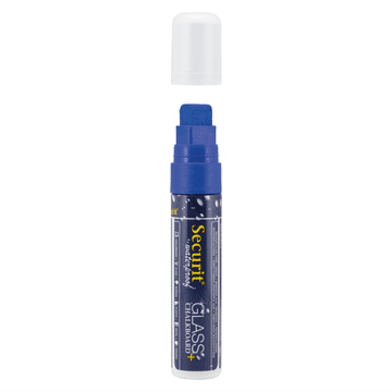 Securit by Vermes MARKER z vodoodporno tekočo kredo MODRE barve JUMBO konica SMA820BU