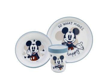 Stor Otroška plastika Mickey Mouse Baby Blue Premium (krožnik, skleda, skodelica), 10495