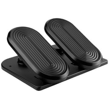 Powerton WPE-FR3 opora za noge, fitnes steper, črna, jeklo, nosilnost 20 kg, strukturirana površina