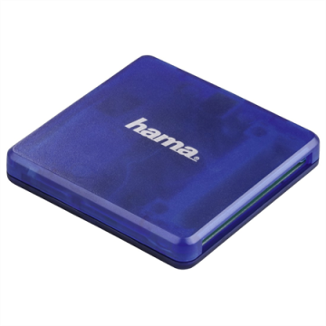 Hama multi čitalnik kartic USB 2.0, SD/microSD/CF, modra