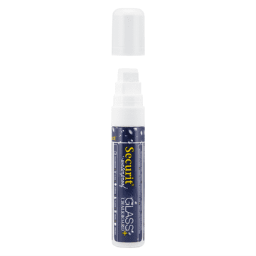 Securit by Vermes MARKER z vodoodporno tekočo kredo BELE barve JUMBO konica SMA820WT