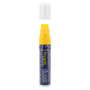 Securit by Vermes MARKER z vodoodporno tekočo kredo RUMENE barve JUMBO konica SMA820YE