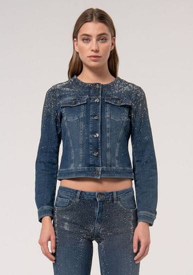 FRACOMINA Denim jakna Cleanstone