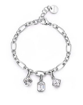 Brosway Bleščeča jeklena zapestnica z obeski Symphonia BYM191