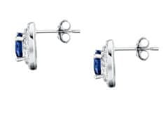 Morellato Elegantni srebrni uhani z modrim cirkonom Tesori SAIW274