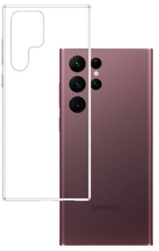 3MK Silikonski etui Armor za Samsung Galaxy S22 Ultra - prozoren