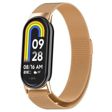 BStrap Milanese pašček za Xiaomi Mi Band 8, rose gold