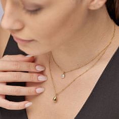Brosway Dvojno pozlačena ogrlica Tear Drop Perfect Necklace BPC37