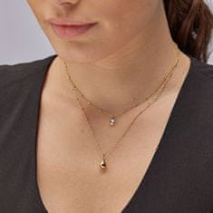 Brosway Dvojno pozlačena ogrlica Tear Drop Perfect Necklace BPC37