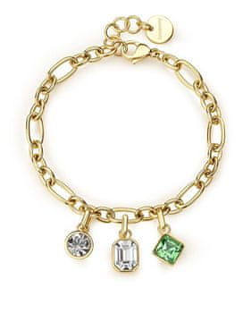 Brosway Čudovita pozlačena zapestnica z obeski Symphonia BYM196