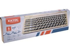 Extol Premium Svedri serpentinast v les, nastavljeno 6ks, O 10-20x460mm