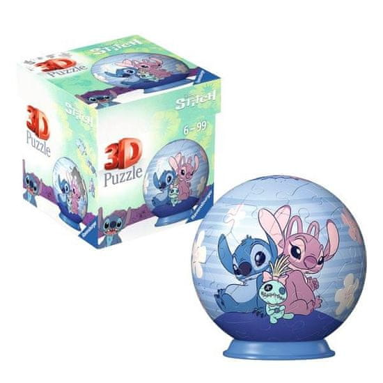 Ravensburger 3D Puzzle-Ball: 54 kosov: Disney Stitch - Stich & Angel