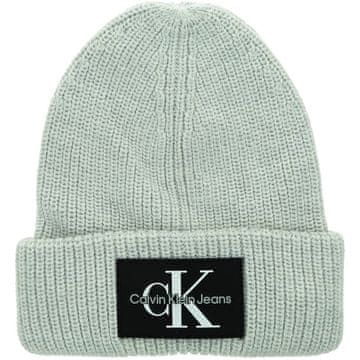 Calvin Klein Kape svetlo zelena Monologo Patch Beanie