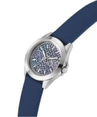 Guess Ladies Blue Silver Tone Analog Watch GW0749L1