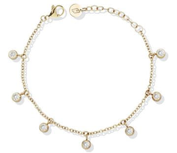 Liu.Jo Pozlačena jeklena zapestnica s kristali LJ2924