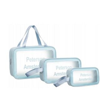 Peterson Torba Peterson Komplet treh vodoodpornih kozmetičnih torbic DHPTNKOS3W169871