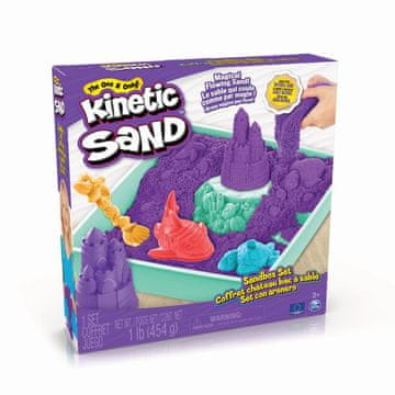 Kinetic Sand Kinetični pesek Tekoči peskovnik z blazinico Vijolična