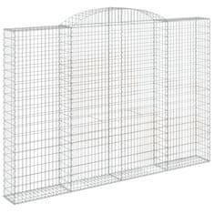 Vidaxl Obokane gabion košare 6 kosa 300x30x200/220 cm pocinkano železo