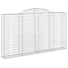 Vidaxl Obokane gabion košare 10kosi 300x30x160/180 cm pocinkano železo