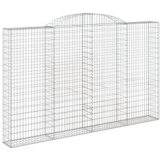 Vidaxl Obokane gabion košare 8 kosov 300x30x180/200cm pocinkano železo