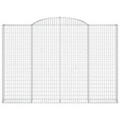 Vidaxl Obokane gabion košare 5 kosa 300x30x200/220 cm pocinkano železo