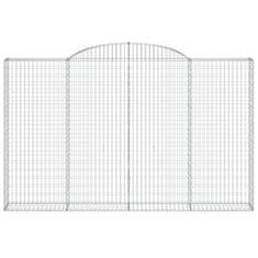 Vidaxl Obokane gabion košare 8 kosov 300x30x180/200cm pocinkano železo