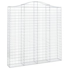 Vidaxl Obokane gabion košare 9kosov 200x30x200/220 cm pocinkano železo