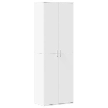 Vidaxl Visoka omarica bela 60x35x180 cm inženirski les