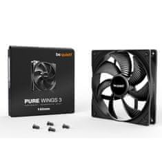 Be quiet! Pure Wings 3 ventilator, 140mm, črn (BL107)