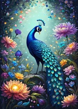 BLUEBIRD Puzzle Cvetje in pav 500 kosov
