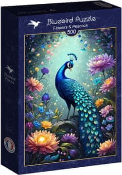 BLUEBIRD Puzzle Cvetje in pav 500 kosov