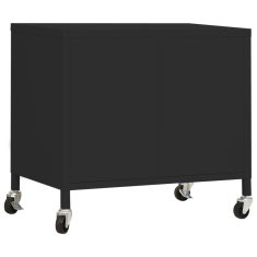 Vidaxl Omara za shranjevanje črna 60x35x56 cm jeklo