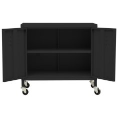 Vidaxl Omara za shranjevanje črna 60x35x56 cm jeklo