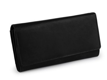 Usnjena denarnica 10x19 cm - črna