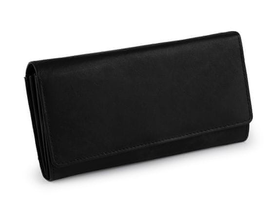 Usnjena denarnica 10x19 cm - črna