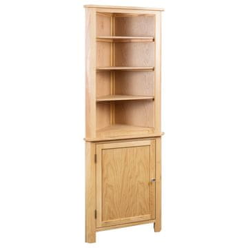 Vidaxl Kotna omarica 59x36x180 cm trdna hrastovina