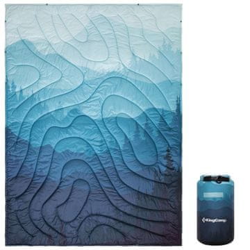 KingCamp Lahka potovalna odeja 200x145cm, Cyan