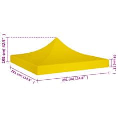 Vidaxl Streha za vrtni šotor 3x3 m rumena 270 g/m²