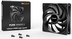 Be quiet! Pure Wings 3 High-speed ventilator, črn (BL106)