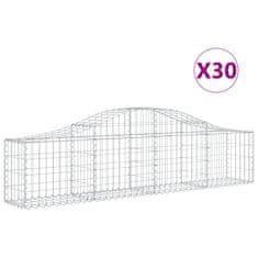 Vidaxl Obokane gabion košare 30 kosov 200x30x40/60 cm pocinkano železo
