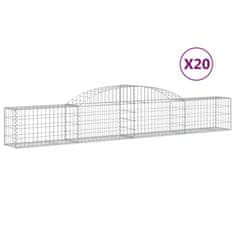 Vidaxl Obokane gabion košare 20 kosi 300x30x40/60 cm pocinkano železo