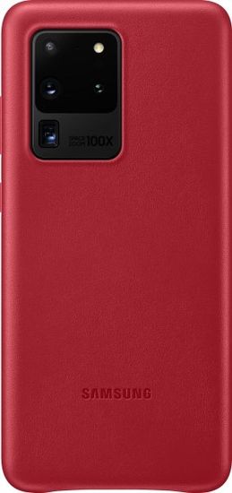 Samsung Original usnjen ovitek EF-VG988LRE za Galaxy S20 Ultra - zaščita zadnjega dela - rdeč