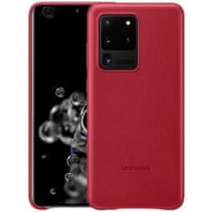 Samsung Original usnjen ovitek EF-VG988LRE za Galaxy S20 Ultra - zaščita zadnjega dela - rdeč