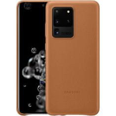 Samsung Original usnjen ovitek EF-VG988LAE za Galaxy S20 Ultra - zaščita zadnjega dela - rjav
