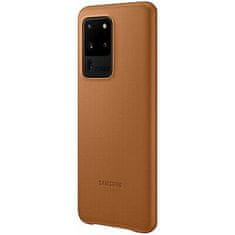 Samsung Original usnjen ovitek EF-VG988LAE za Galaxy S20 Ultra - zaščita zadnjega dela - rjav