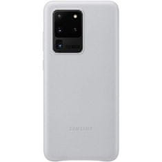 Samsung Original usnjen ovitek EF-VG988LSE za Galaxy S20 Ultra - zaščita zadnjega dela - srebrn